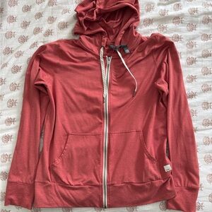 Vuori Women's Zip-Up Hoodie Cinnamon Halo Performance Small